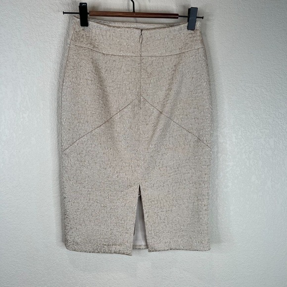 Reiss Women's Straight & Pencil Skirt Pull-On Back Zip Silver Size 0 - Picture 2 of 11